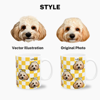 Checkered Custom Pet Mug (11oz)