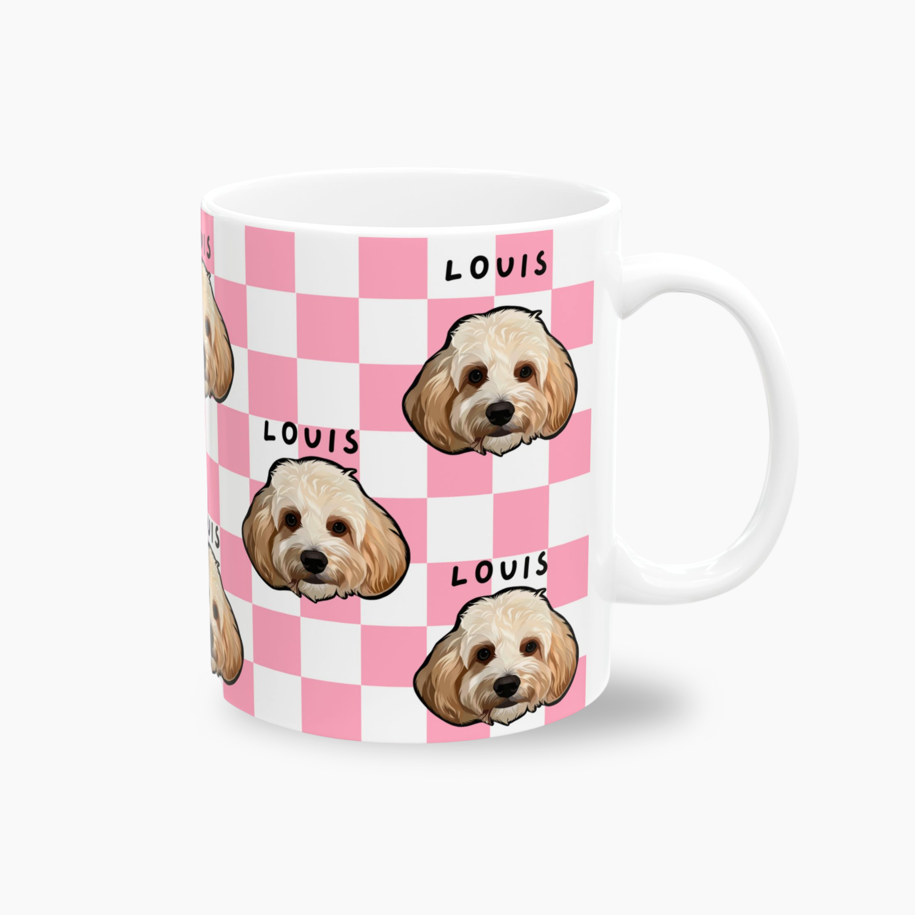 Checkered Custom Pet Mug (11oz)